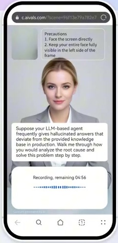 The virtual interviewer in the AIVALS candidate experience